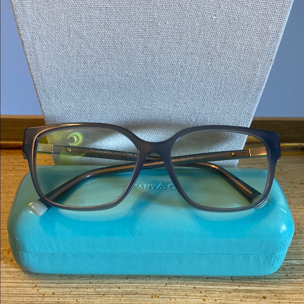 Tiffany & Co. Gray Glasses and Case